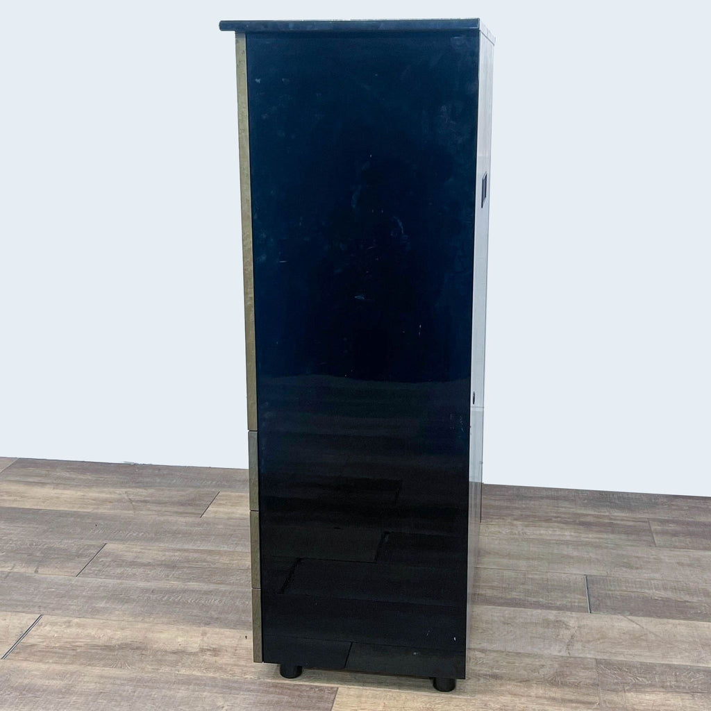 Art Deco Burl Wood Cabinet with Drawers