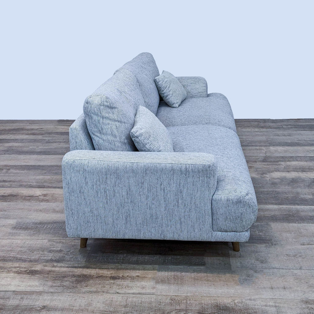 Modern Gray Fabric Upholstered Sofa