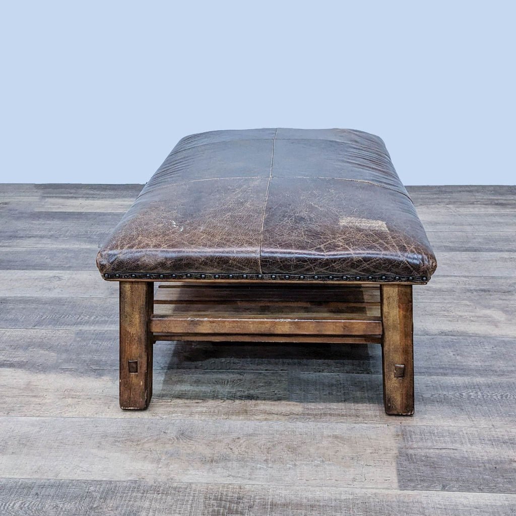 William Sonoma Leather Coffee Table/Ottoman