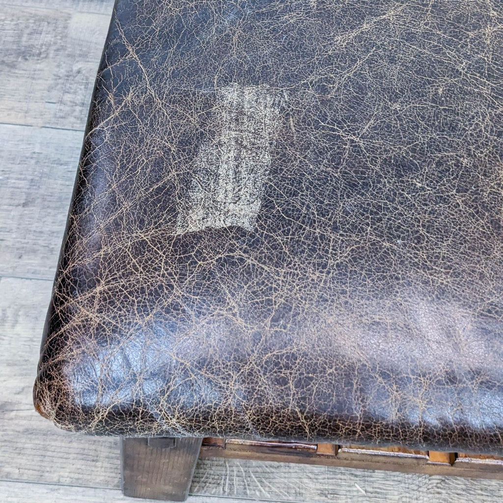 William Sonoma Leather Coffee Table/Ottoman