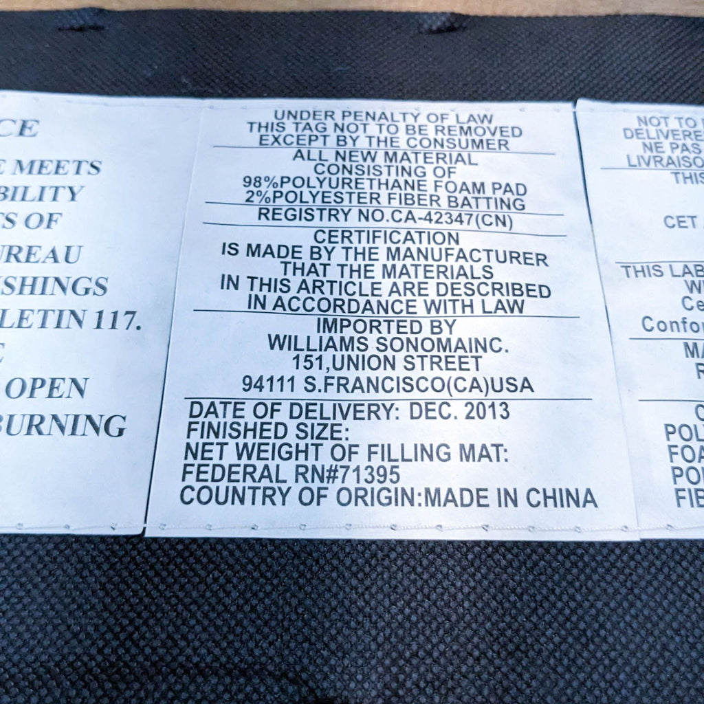 William Sonoma Leather Coffee Table/Ottoman