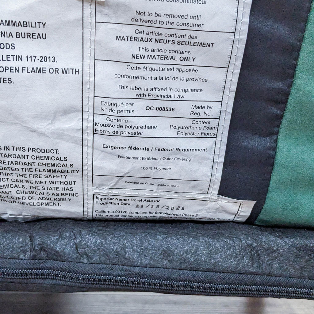 Dorel Green Convertible Sofa Sectional With Chaise