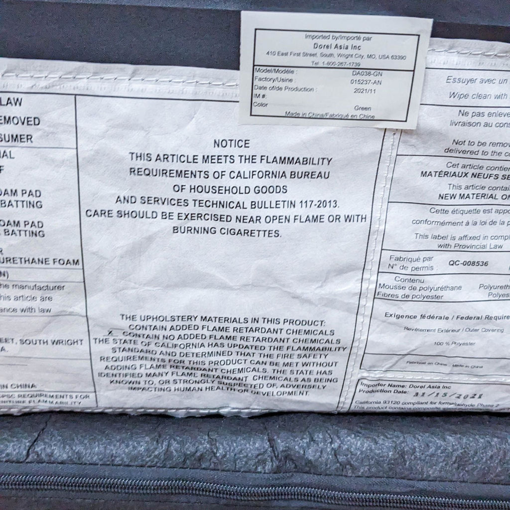 Dorel Green Convertible Sofa Sectional With Chaise