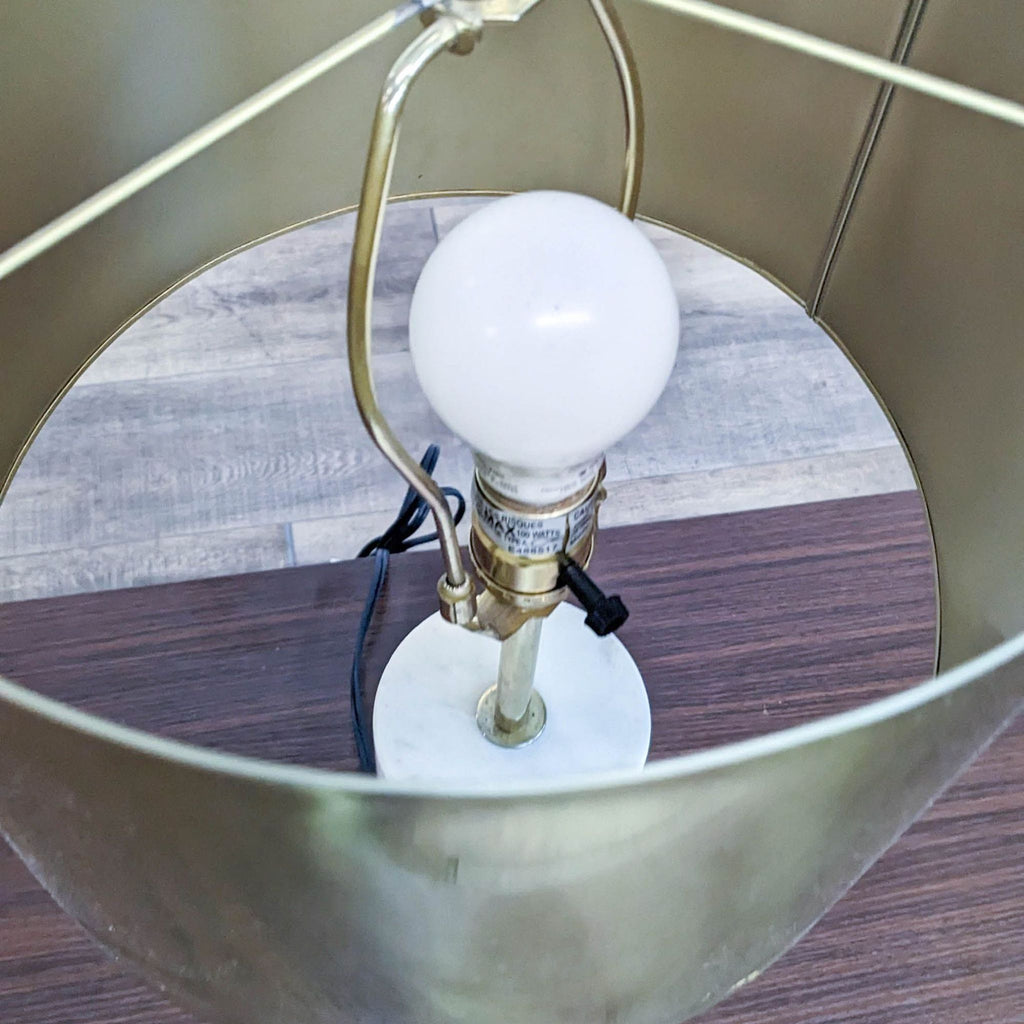 Marble and Metal Table Lamp