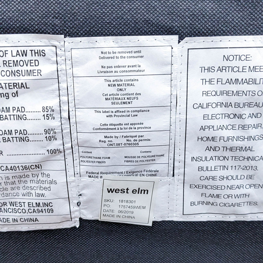 West Elm Modern Sofa