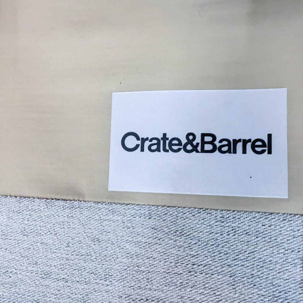 Crate & Barrel Sectional With Storage Ottoman