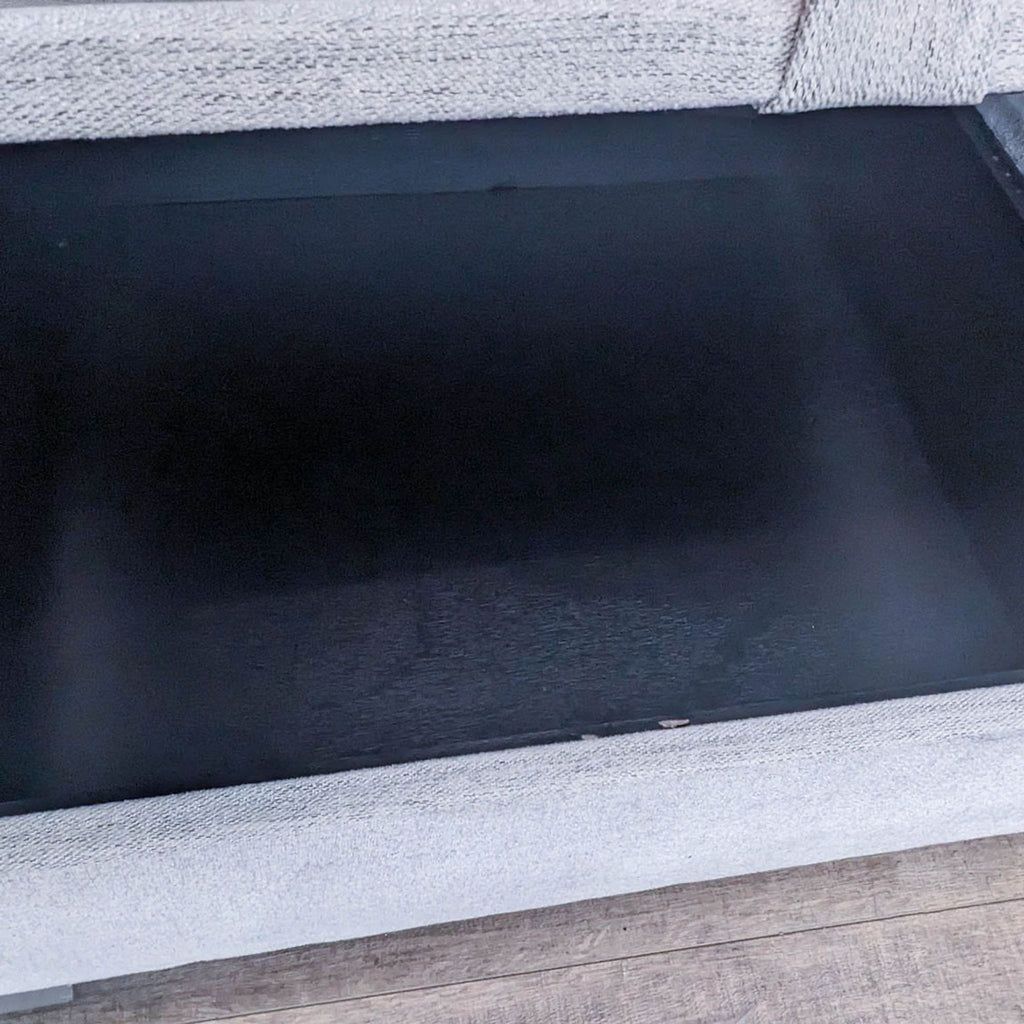 Crate & Barrel Sectional With Storage Ottoman