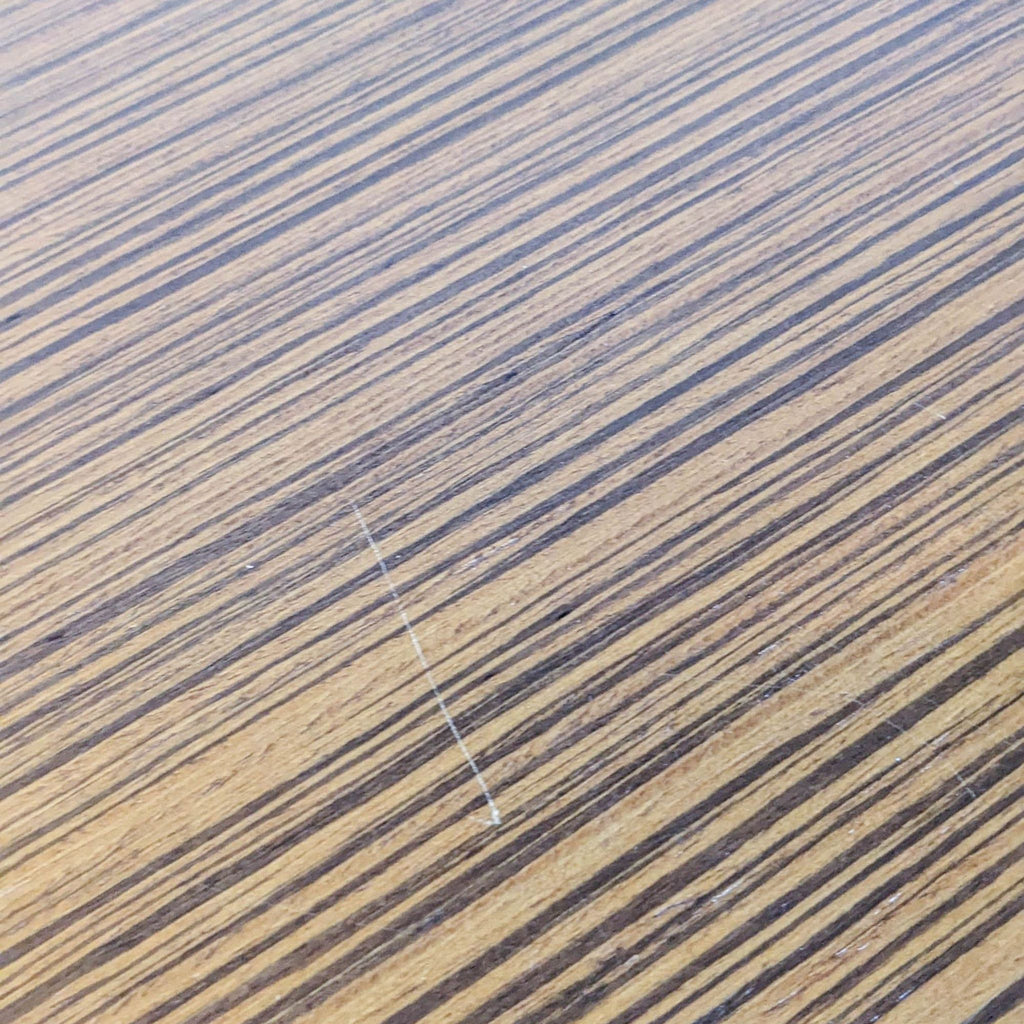 Mid-Century Curved Wood Open Nightstand