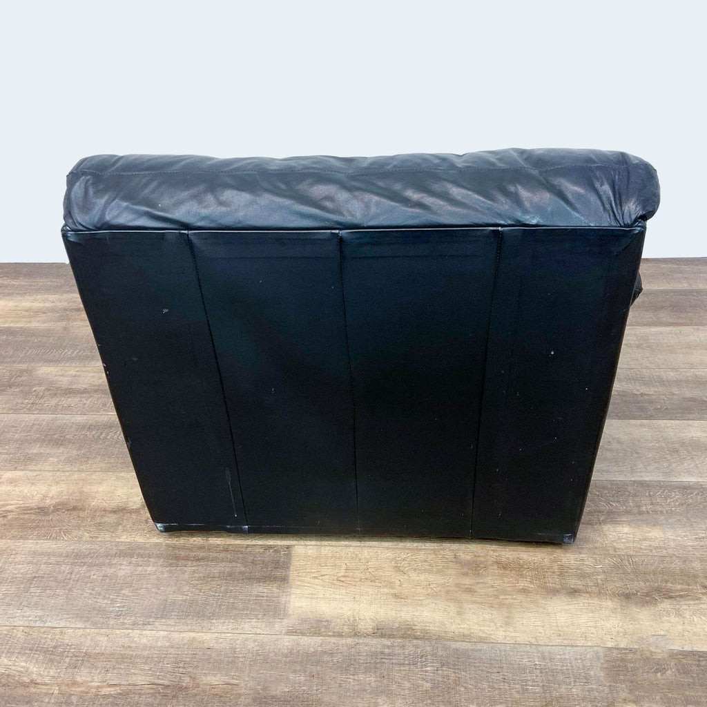 Plush Black Leather Armchair