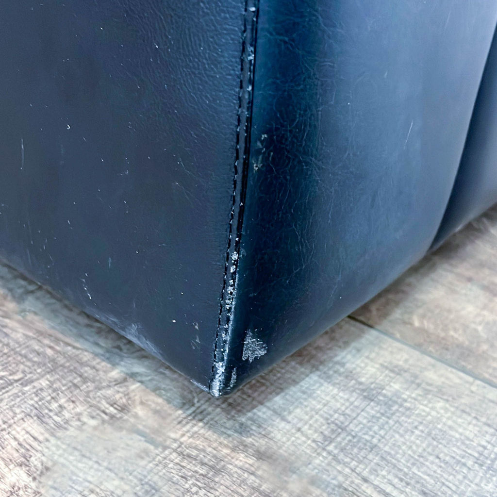 Plush Black Leather Armchair