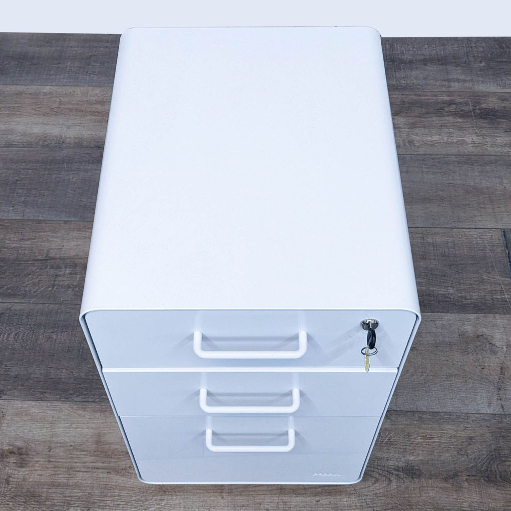 Poppin White Stow 3 Drawer Filing Cabinet