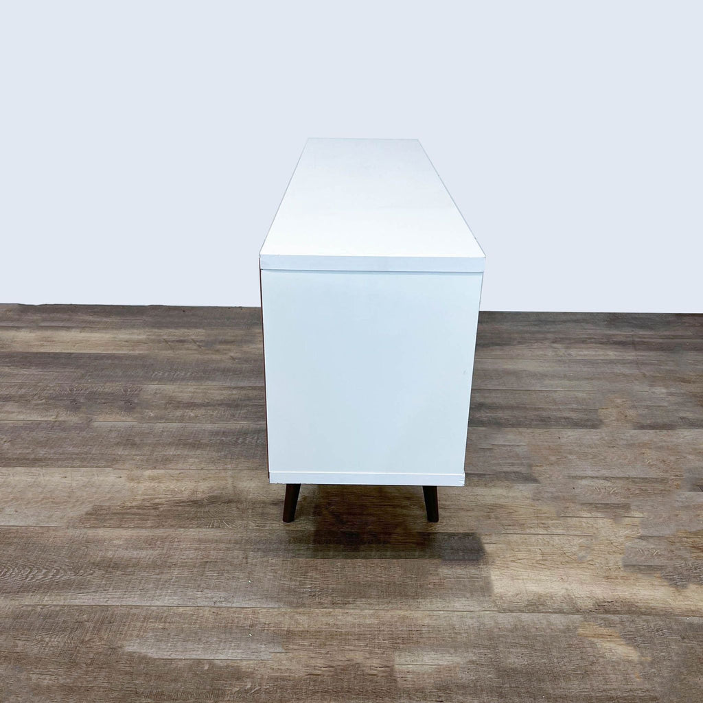 White Media Console with Cabinet Door