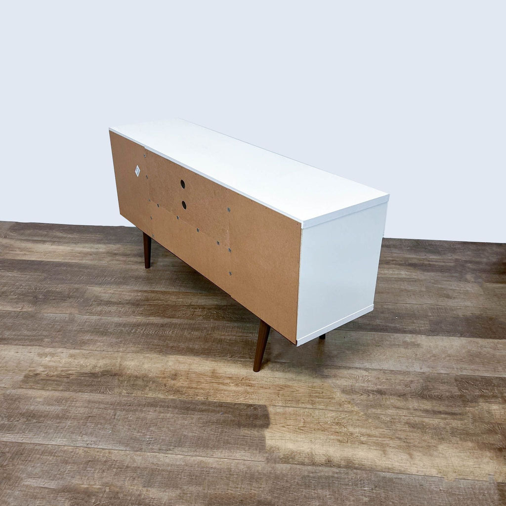 White Media Console with Cabinet Door