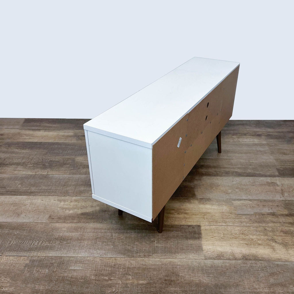 White Media Console with Cabinet Door