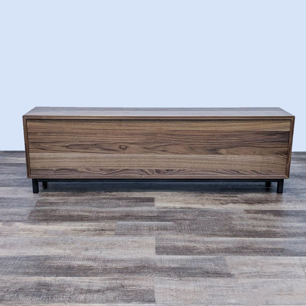 Elegant Copenhagen bench with a finished back, perfect for organized storage and stylish display.