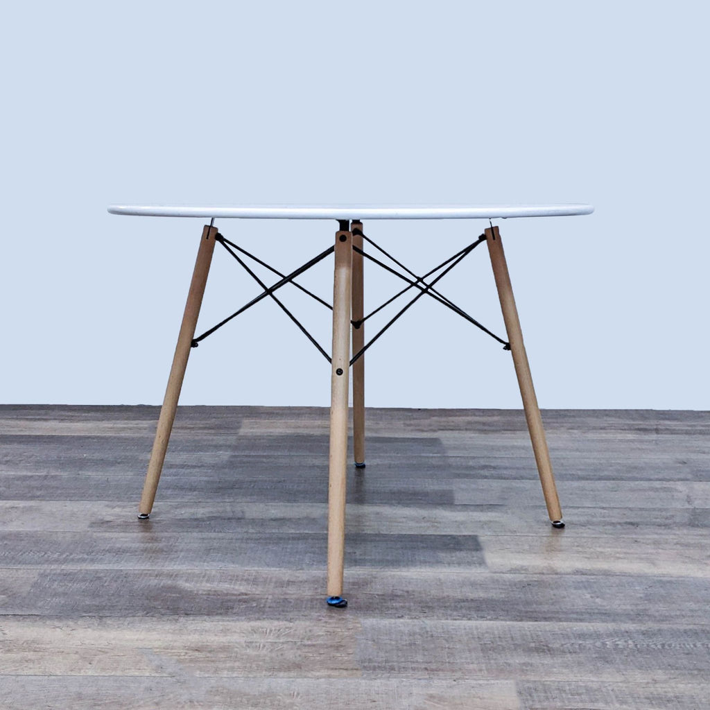 the table is made from a single piece of plywood.