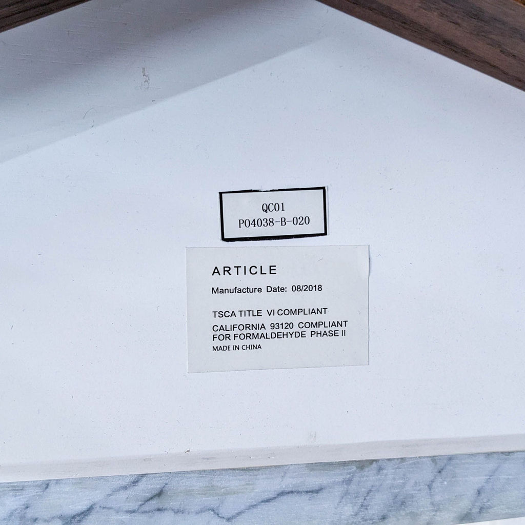 Article Vena Walnut Rectangular Coffee Table