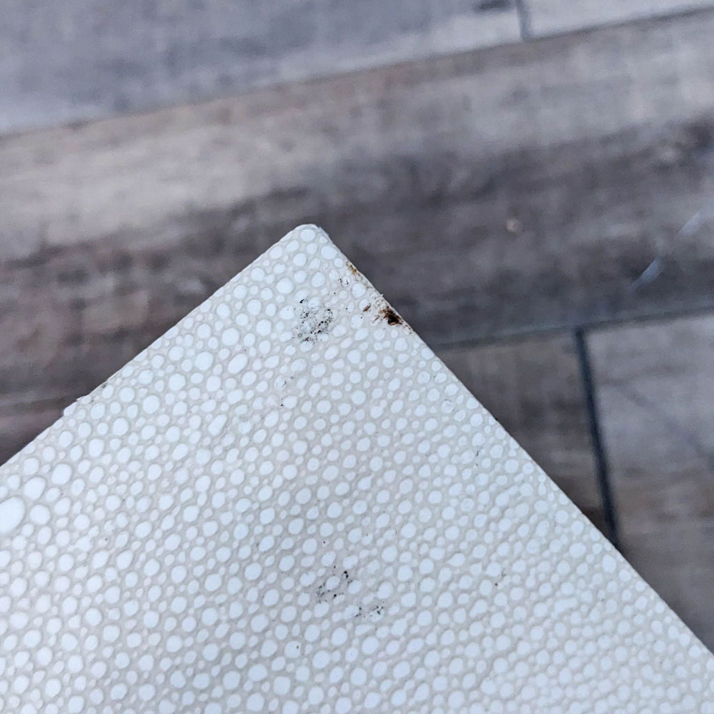 CB2 Two Drawer Ivory Shagreen Nightstand