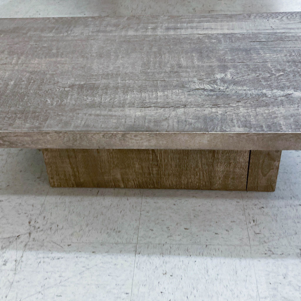 Restoration Hardware Reclaimed Oak Plinth Coffee Table