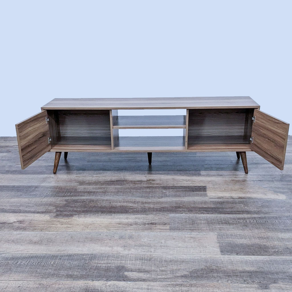Open Reperch cabinet showing spacious interior shelves.