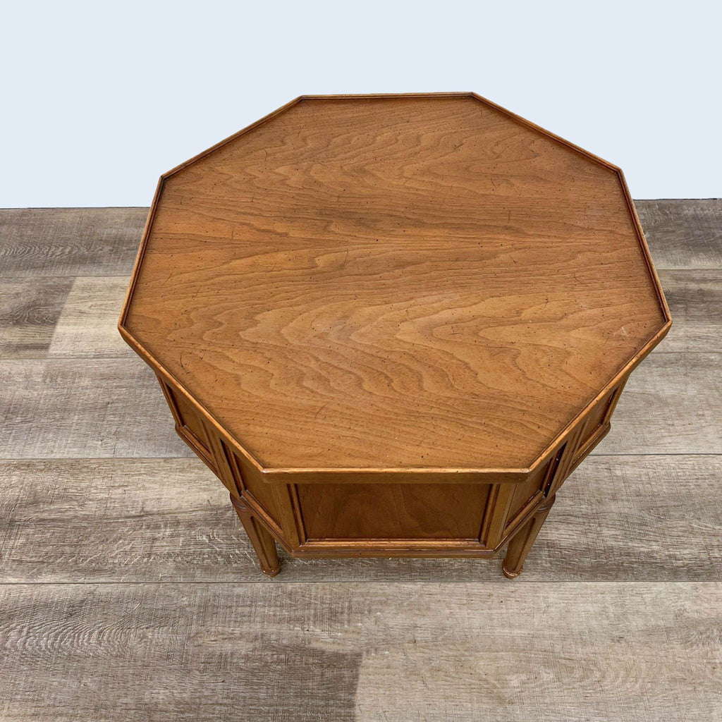 Vintage Octagon One Drawer End Table
