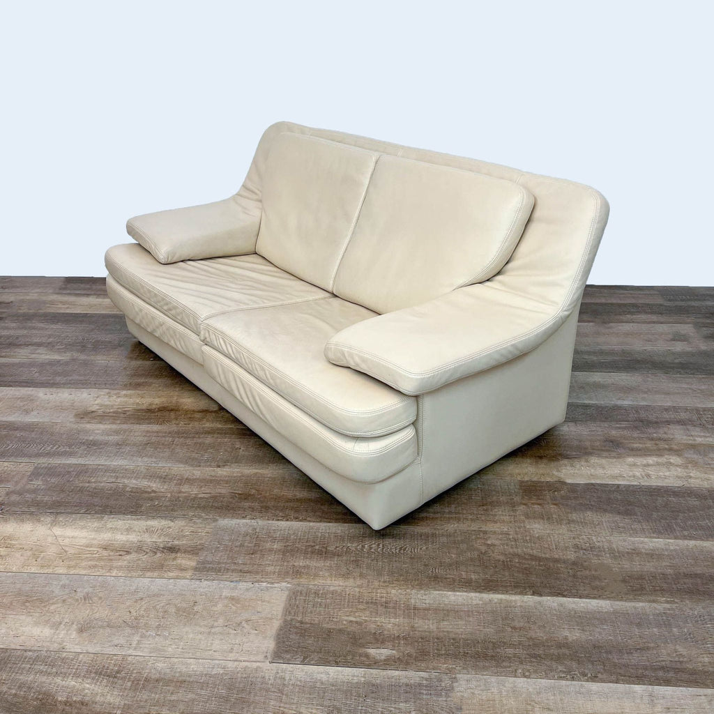 Contemporary Leather Loveseat