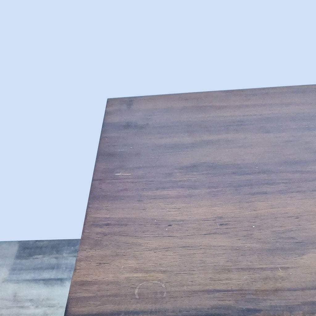 Close-up of Reperch wooden furniture surface for texture.