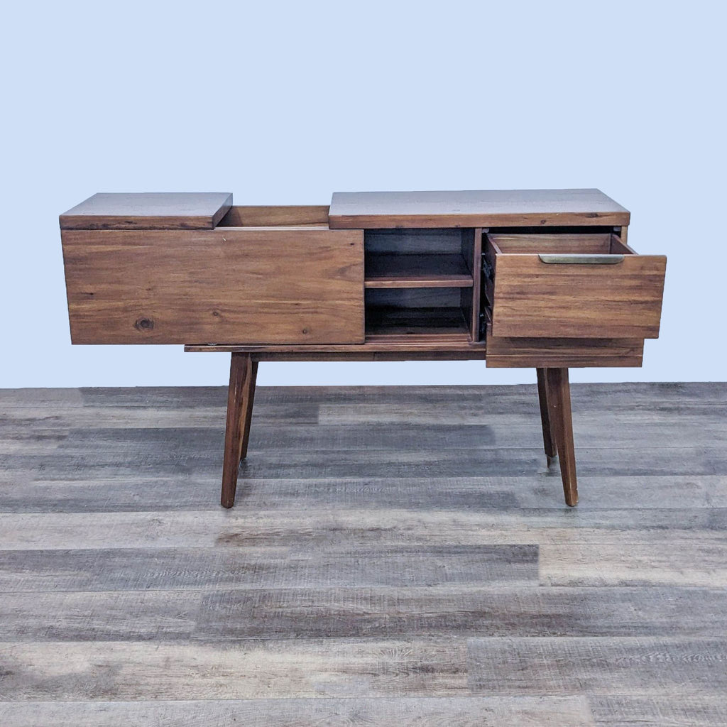 Reperch sideboard open showing spacious interior and modern design.