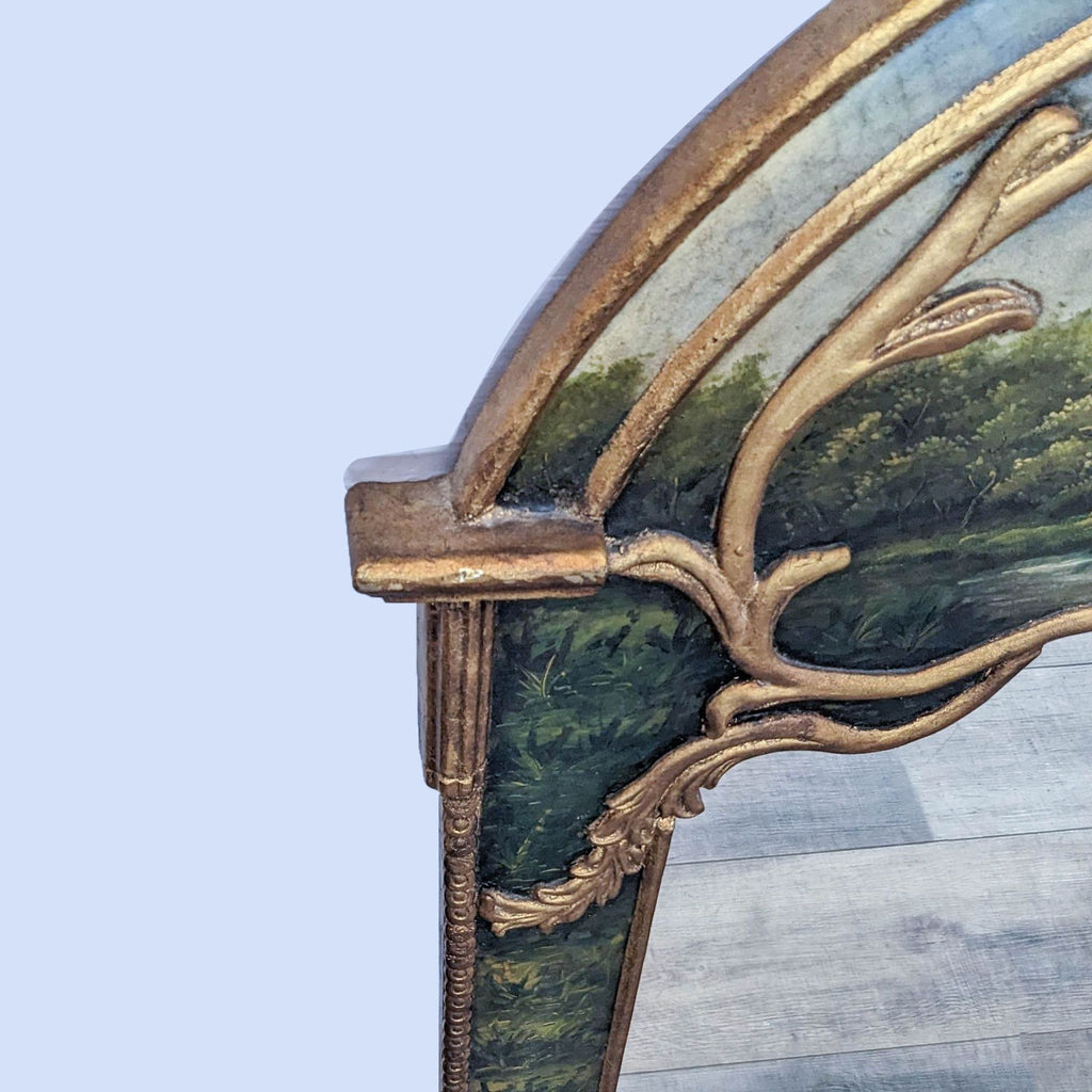 Gilt Wood Hand Painted Mirror