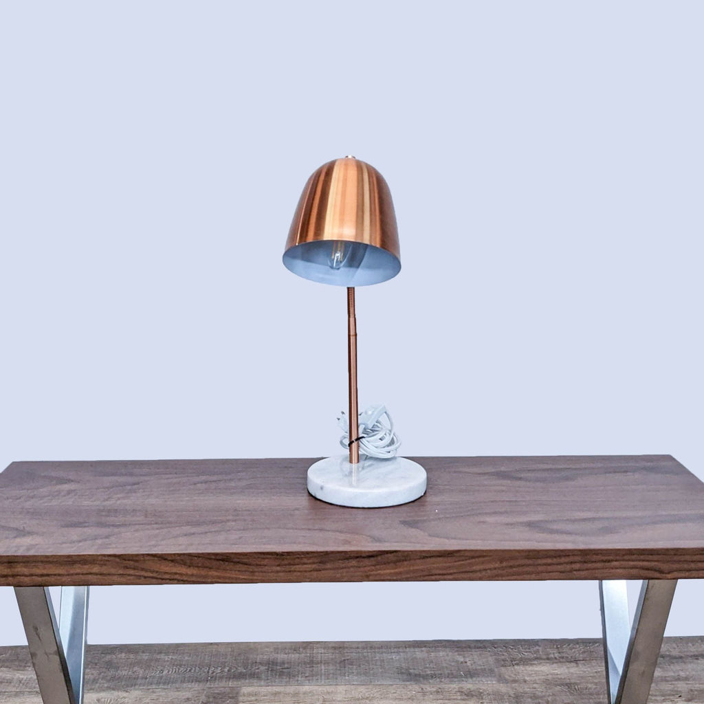 Intertek Copper Finish Modern Desk Lamp