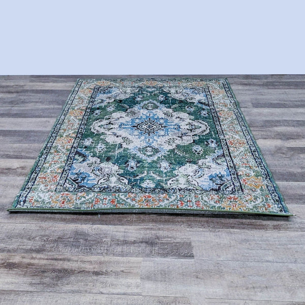 Safavieh Monaco rug with a floral pattern in green, made in Turkey.