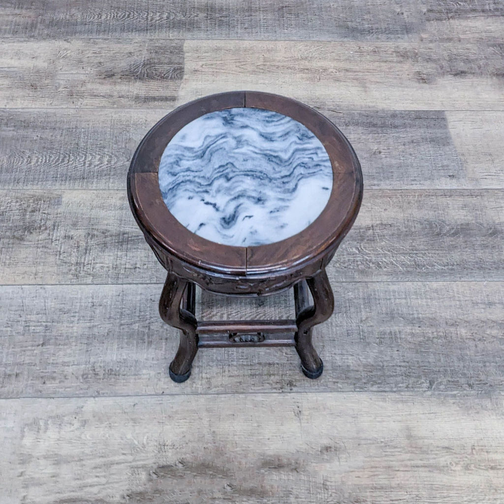 Chinese Stone Top Side Table