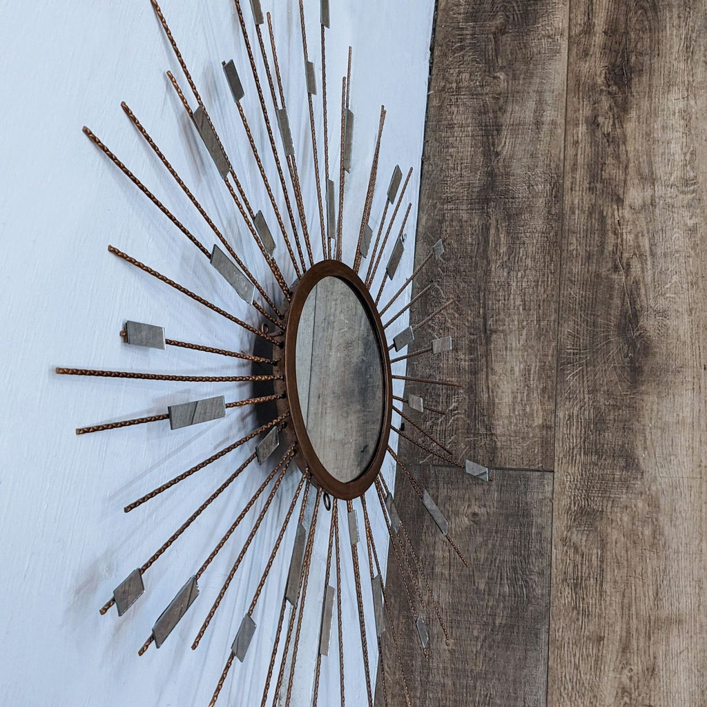 Contemporary Sunburst Wall Mirror