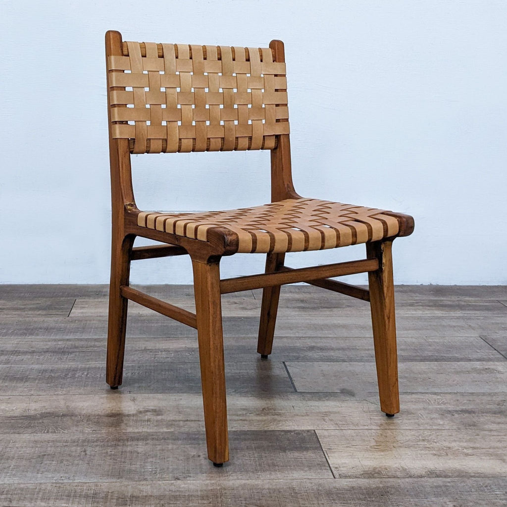 Teak Me Home Teak and Leather Dining Chair