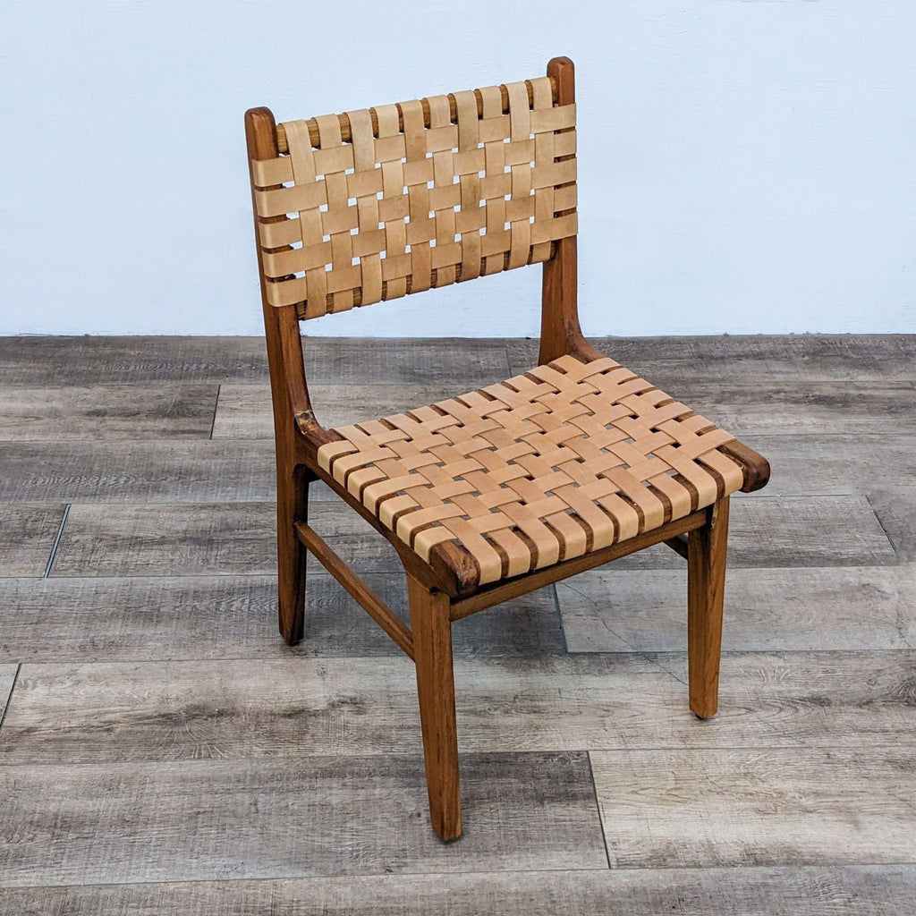 Teak Me Home Teak and Leather Dining Chair