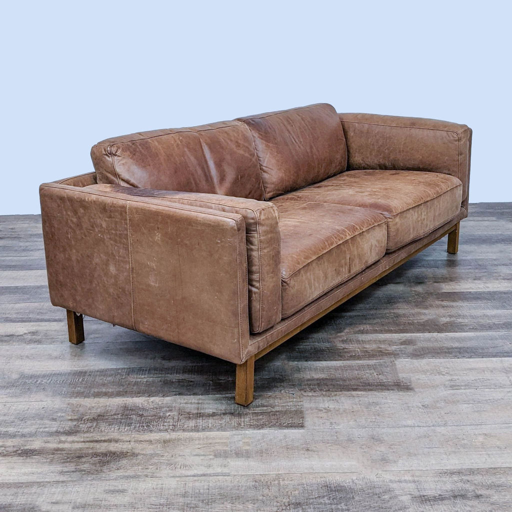 West Elm Leather DeKalb Sofa
