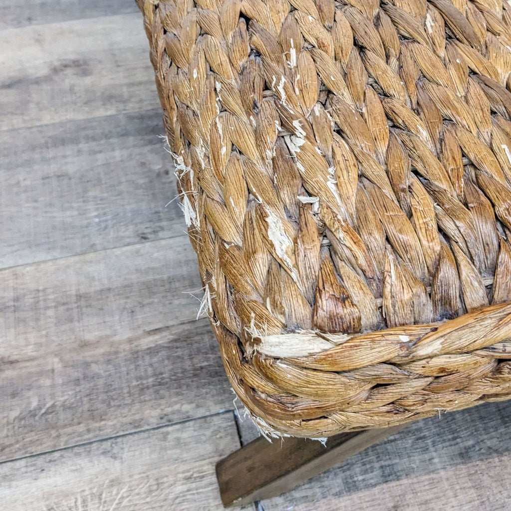 Woven Reed Top Bench