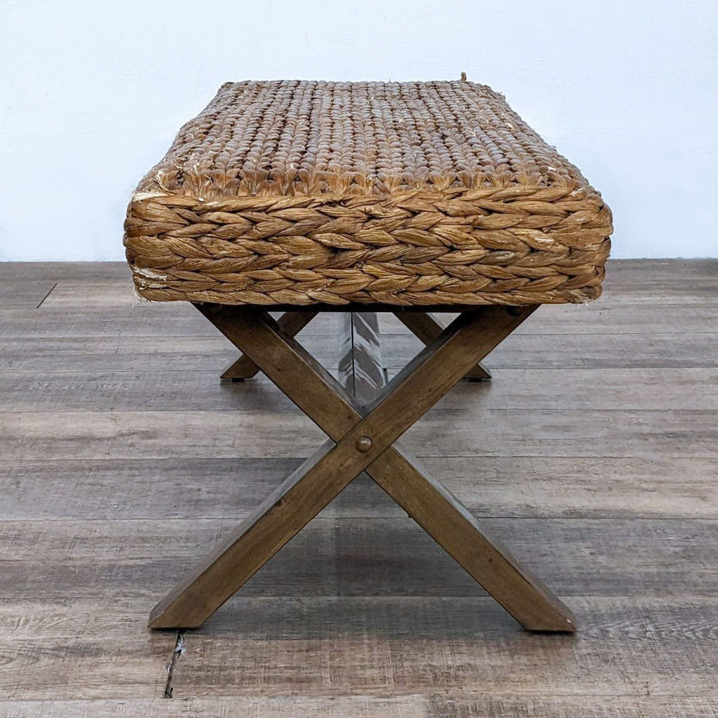 Woven Reed Top Bench