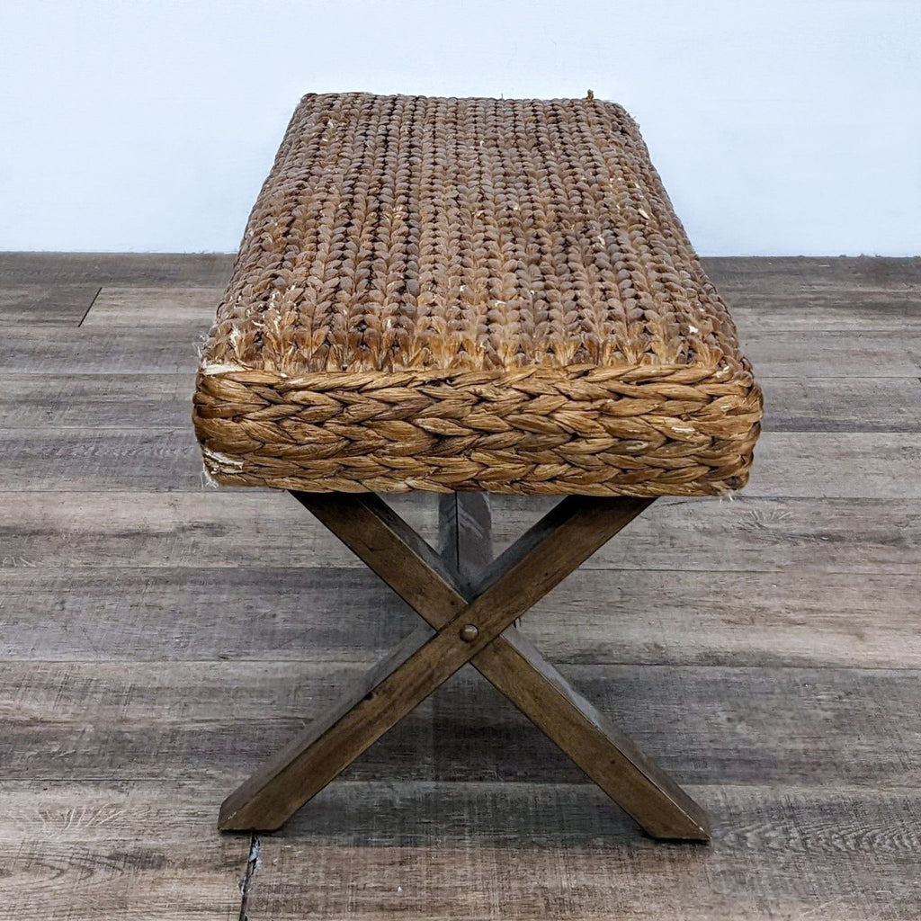 Woven Reed Top Bench