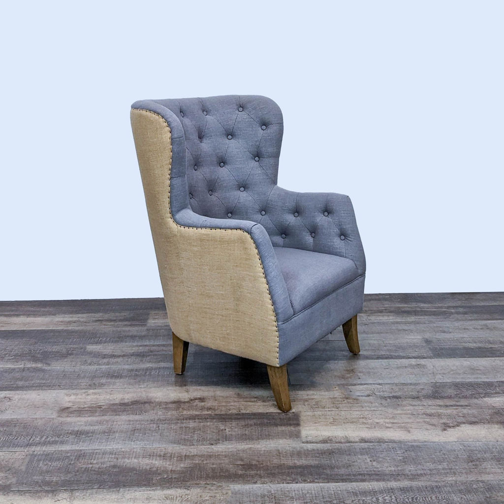 Contemporary Tufted Wingback Chair