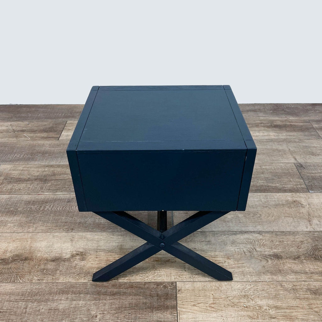 One Drawer Nightstand with X Legs