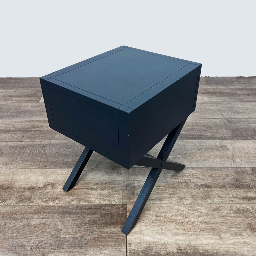 One Drawer Nightstand with X Legs