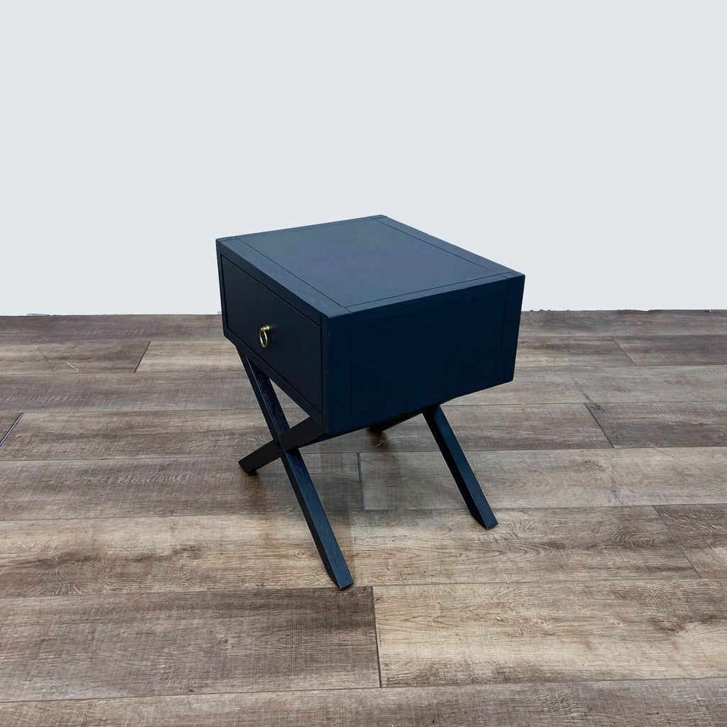 One Drawer Nightstand with X Legs