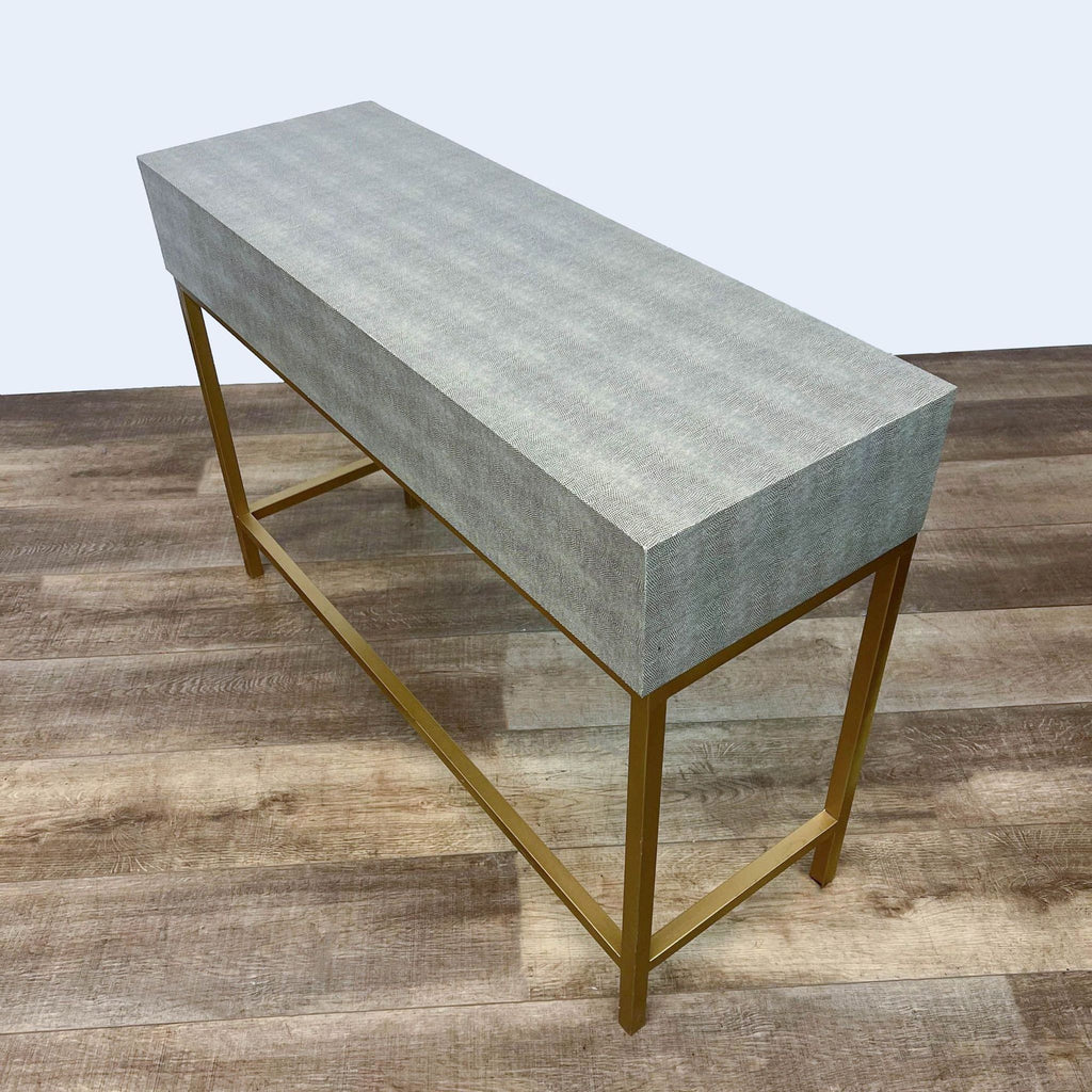 New Pacific Direct Durham Faux Shagreen Console Table