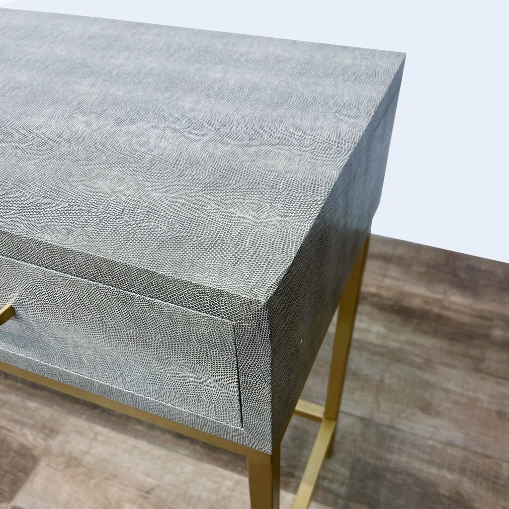 New Pacific Direct Durham Faux Shagreen Console Table