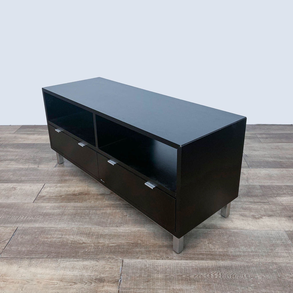 Two Drawer Open Shelf TV Stand