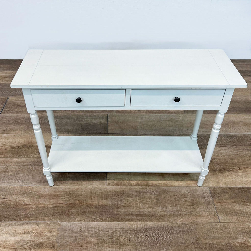 Two Drawer Console Table with Shelf