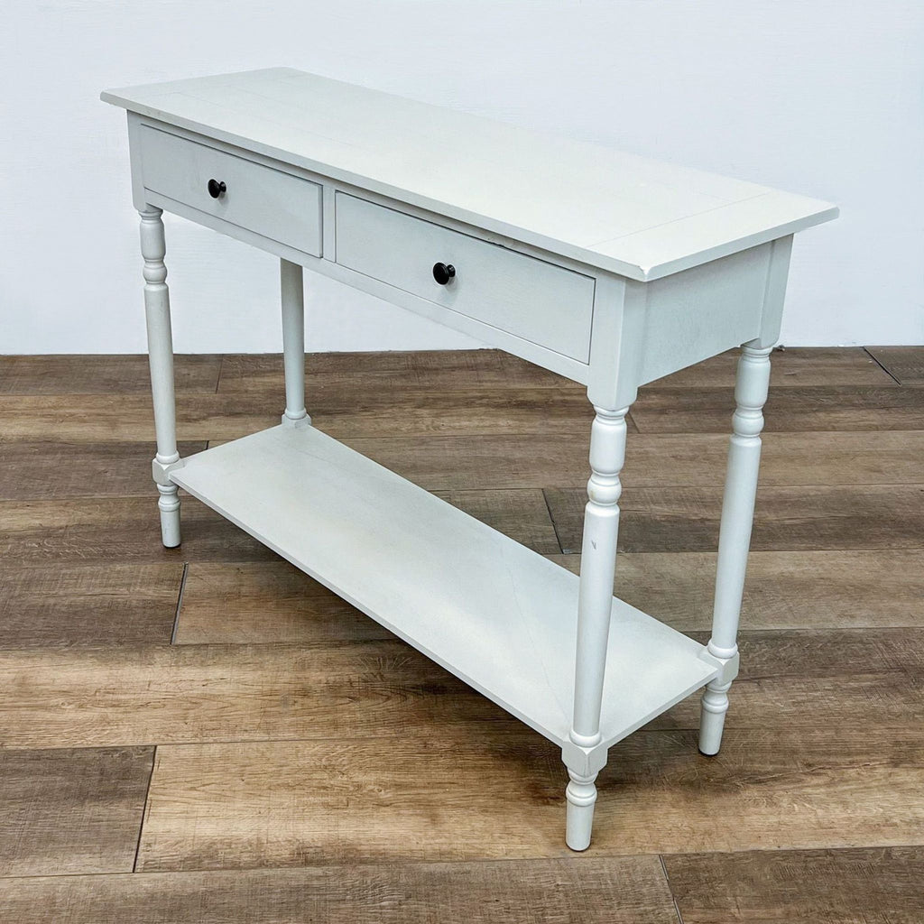Two Drawer Console Table with Shelf