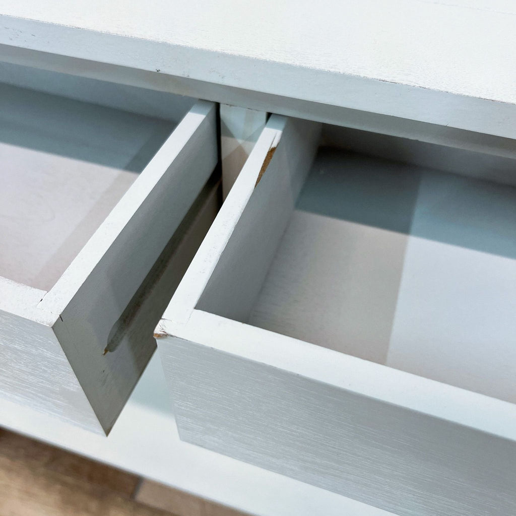 Two Drawer Console Table with Shelf