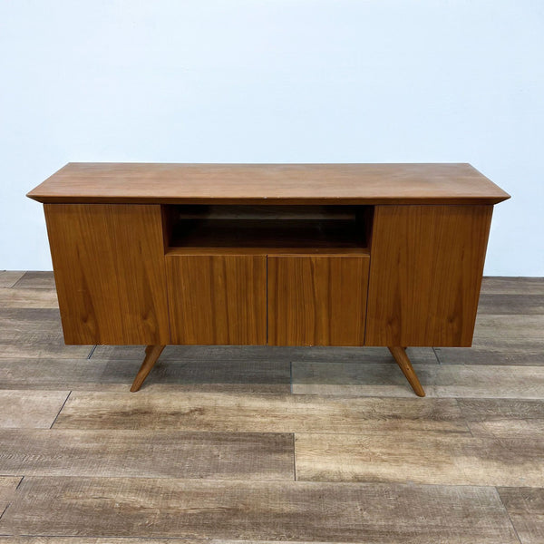 Mid-century modern sideboard with open shelf and cabinets by Reperch.
